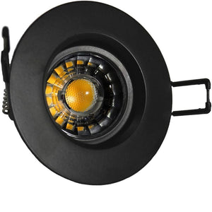 YUURTA (10-pack) 3-Inch 8W COB Chip Eyeball Black Trim LED Gimbal Lights ENERGY STAR