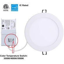 Load image into Gallery viewer, YUURTA (10-pack) 6-Inch LED Pot Light (Downlight) 3000K/4000K/5000K Dimmable Recessed IC Rated
