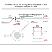 Load image into Gallery viewer, YUURTA  (4-pack) LED 4-inch 10W Black Trim downlights
