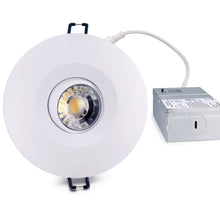 Load image into Gallery viewer, YUURTA (4-pack) 4-Inch 8W COB Chip Eyeball White Trim LED Gimbal Lights ENERGY STAR
