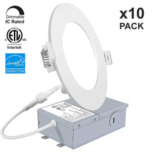 Load image into Gallery viewer, YUURTA 10-pack LED 4-inch 9W downlights

